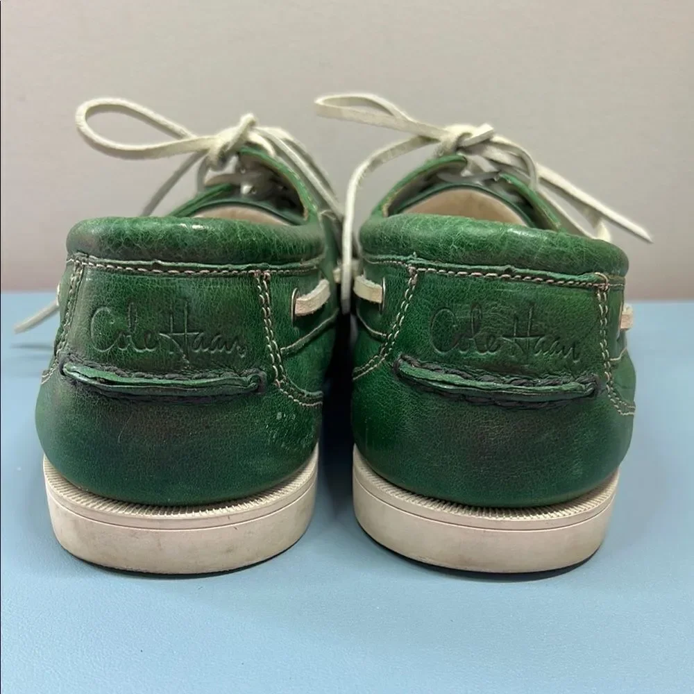 Cole Haan Hayden Tumbled Green Boat Shoes 11.5